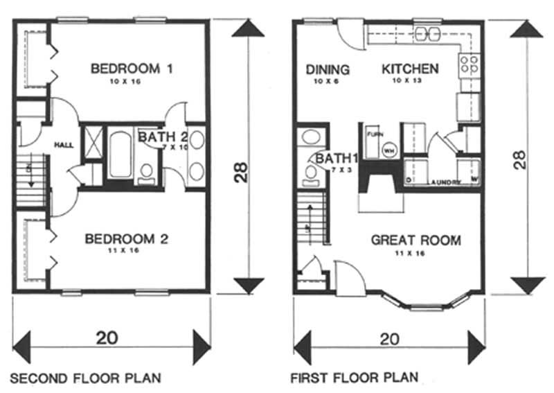 Floor Plan First Story of Condominiums Plan #124-1145