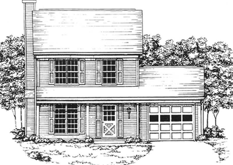 Country home (ThePlanCollection: Plan #124-1146)