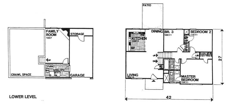 Floor Plan First Story of Country Plan #124-1148