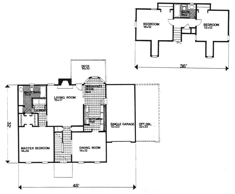 Floor Plan First Story of Country Plan #124-1155