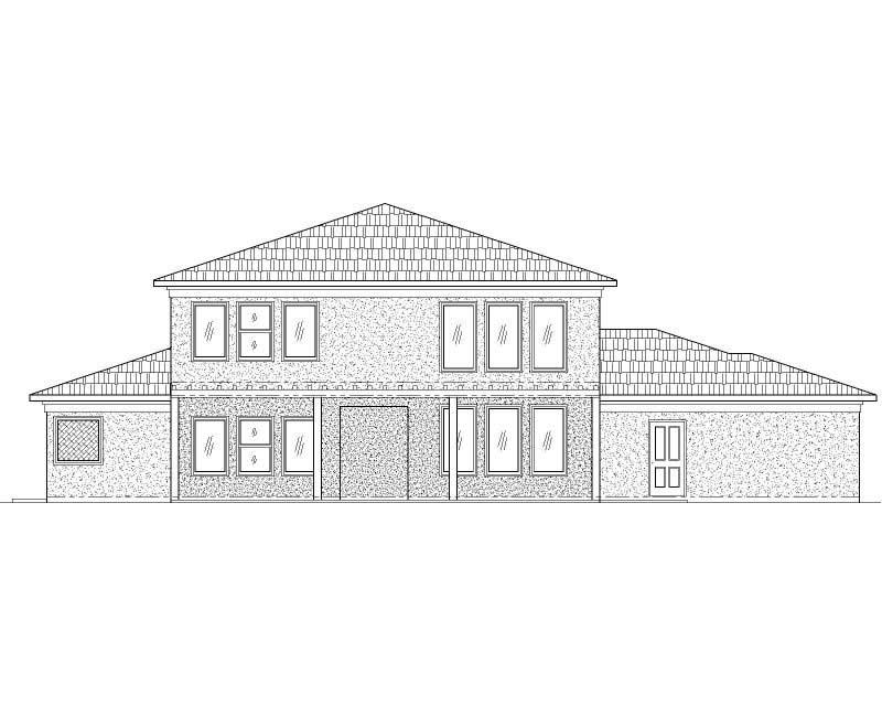 Home Plan Rear Elevation of this 6-Bedroom,3340 Sq Ft Plan -125-1010