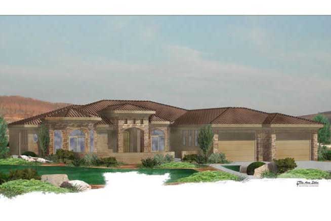 Southwest home plan (ThePlanCollection: House Plan #125-1019)