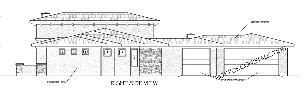 Home Plan Right Elevation of this 5-Bedroom,2422 Sq Ft Plan -125-1039