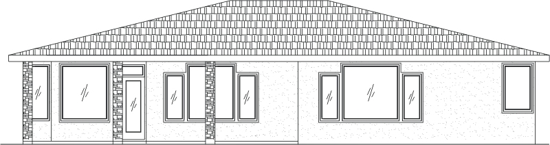 Home Plan Rear Elevation of this 3-Bedroom,1969 Sq Ft Plan -125-1048