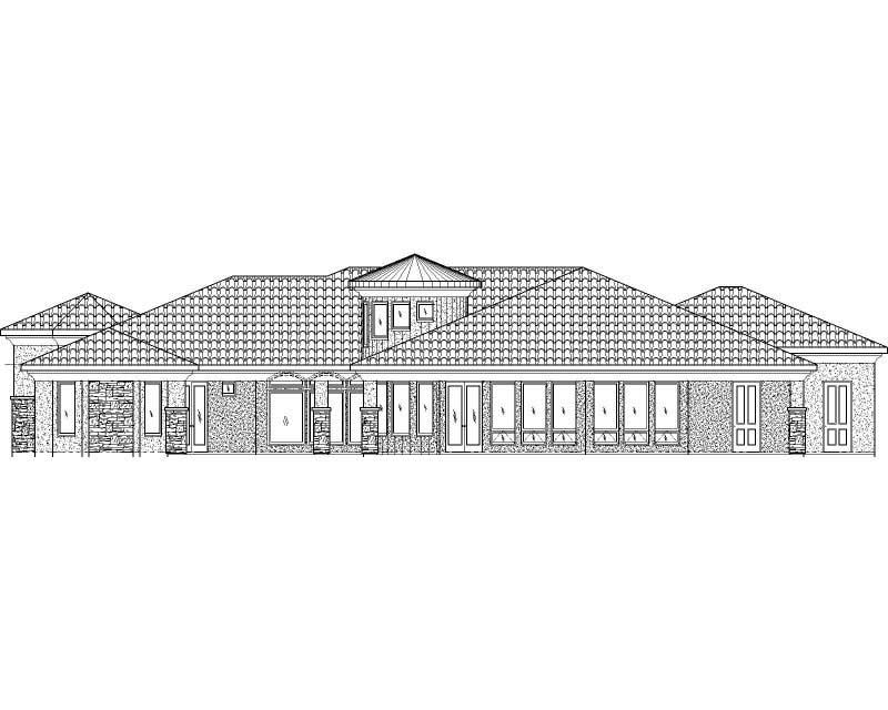 Floor Plan Second Story of Southwest Plan #125-1168