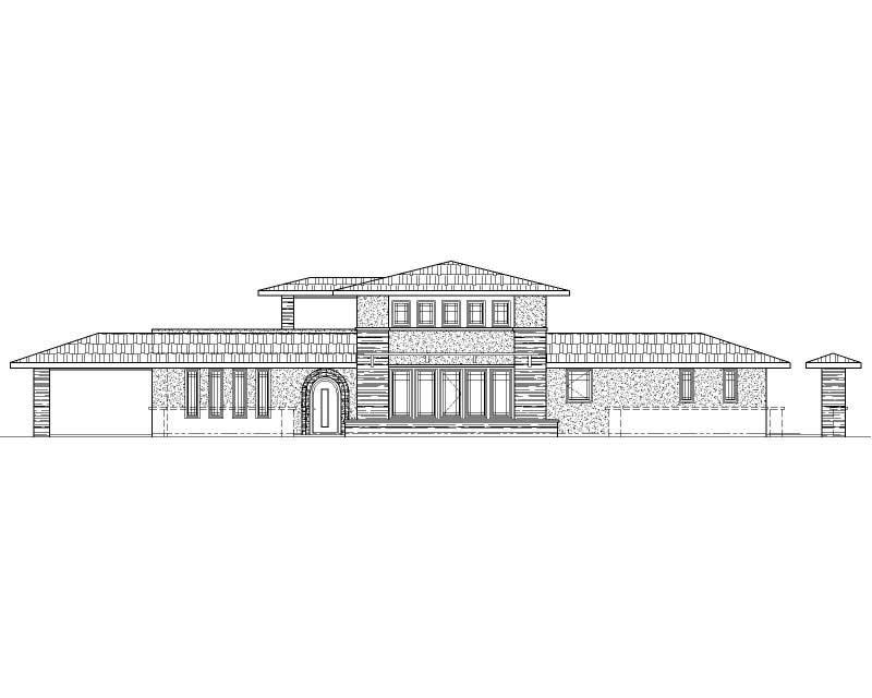 Home Plan Front Elevation of this 1-Bedroom,4661 Sq Ft Plan -125-1178