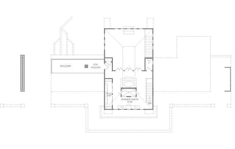 Floor Plan Second Story of Contemporary Plan #125-1178