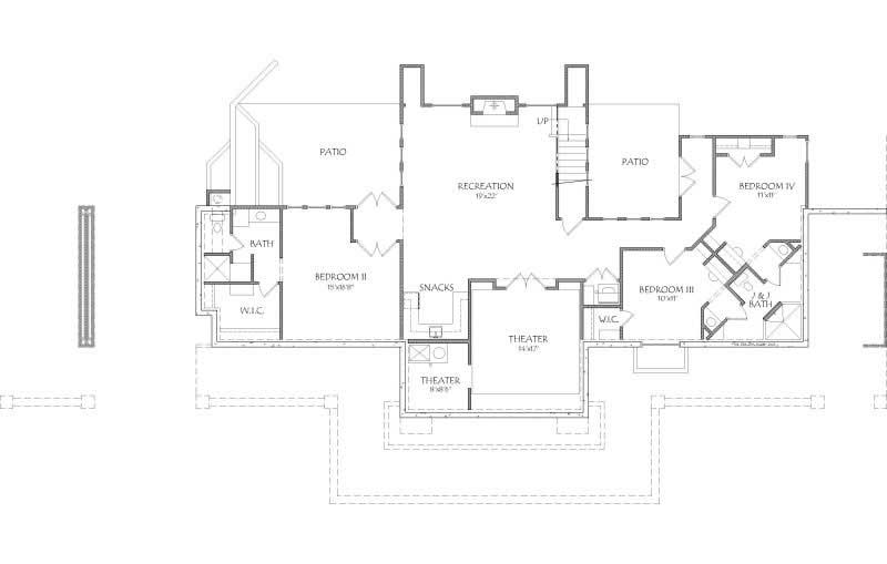 Floor Plan Basement of Contemporary Plan #125-1178