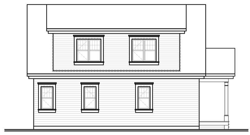 Home Plan Rear Elevation of this 3-Bedroom,1976 Sq Ft Plan -126-1029