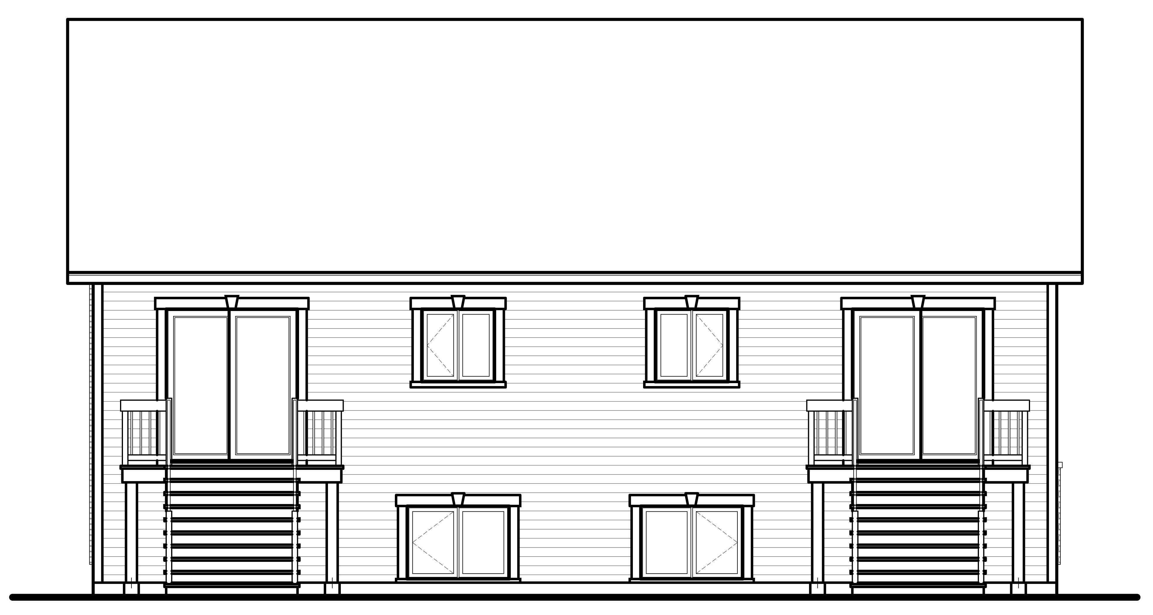 Home Plan Rear Elevation of this 3-Bedroom,2998 Sq Ft Plan -126-1039