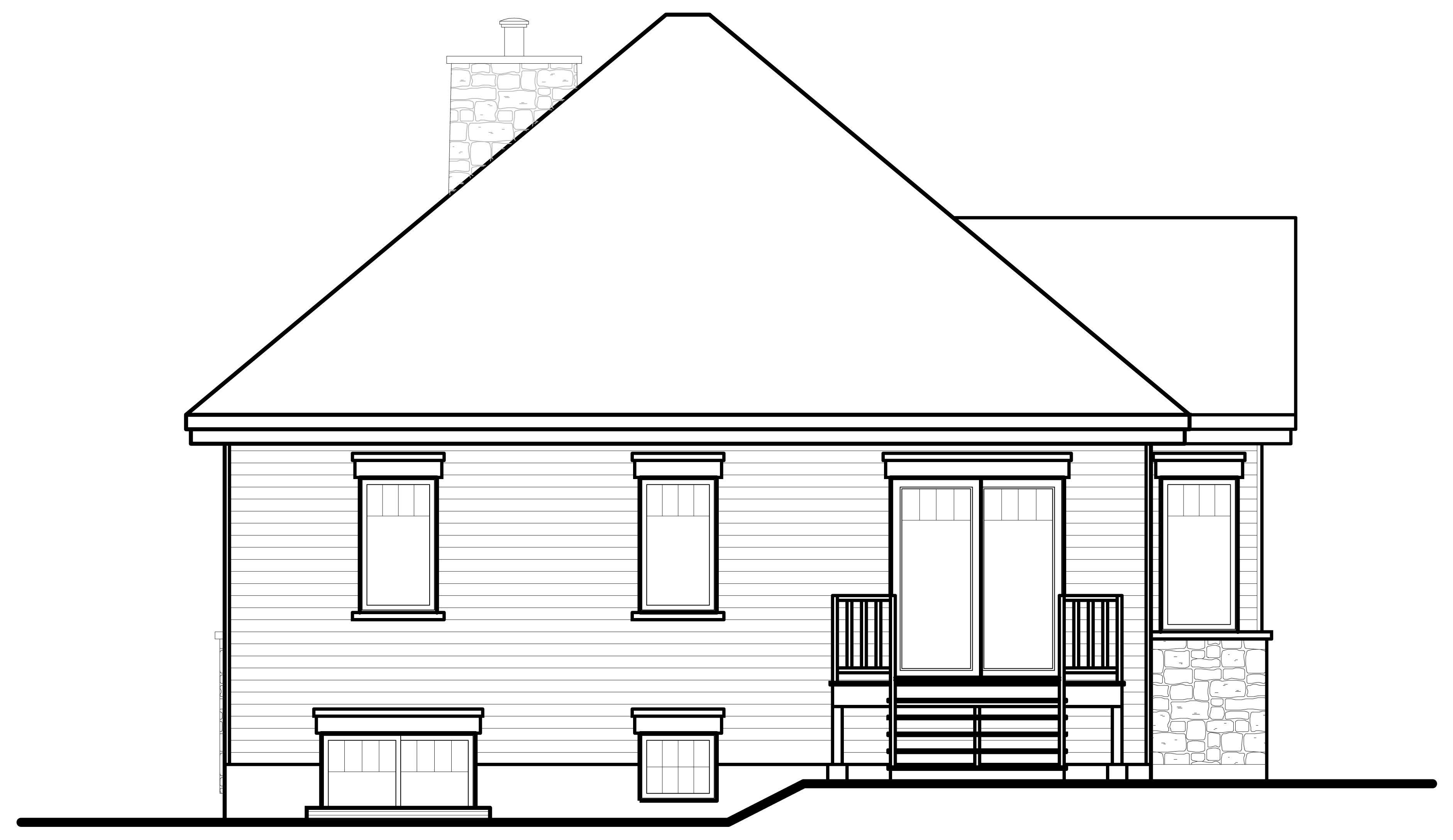 Home Plan Rear Elevation of this 4-Bedroom,1983 Sq Ft Plan -126-1046