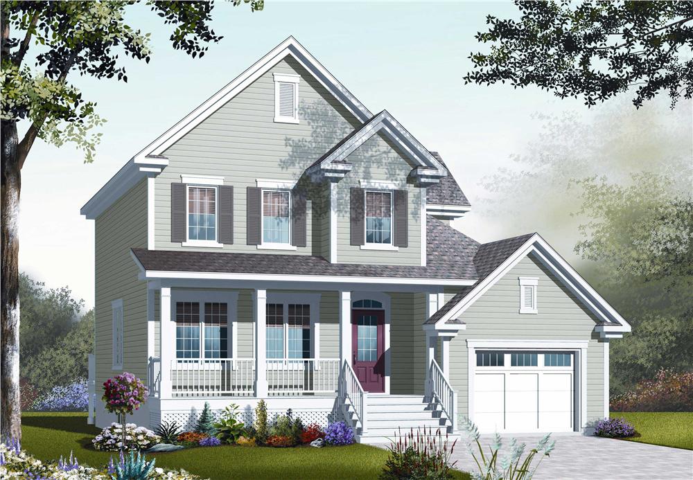 Front View of this 3-Bedroom, 1719 Sq Ft Plan - 126-1066