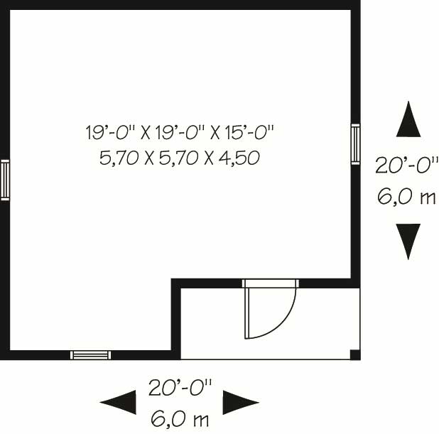 Floor Plan First Story of Specialty Plan #126-1073