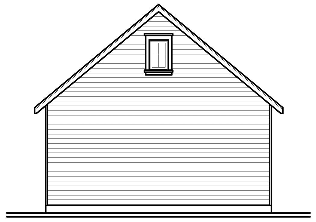 Home Plan Rear Elevation of this 0-Bedroom,360 Sq Ft Plan -126-1073