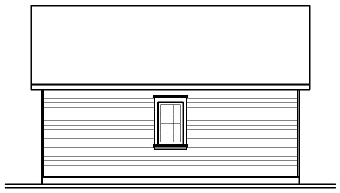 Home Plan Rear Elevation of this 0-Bedroom,423 Sq Ft Plan -126-1076