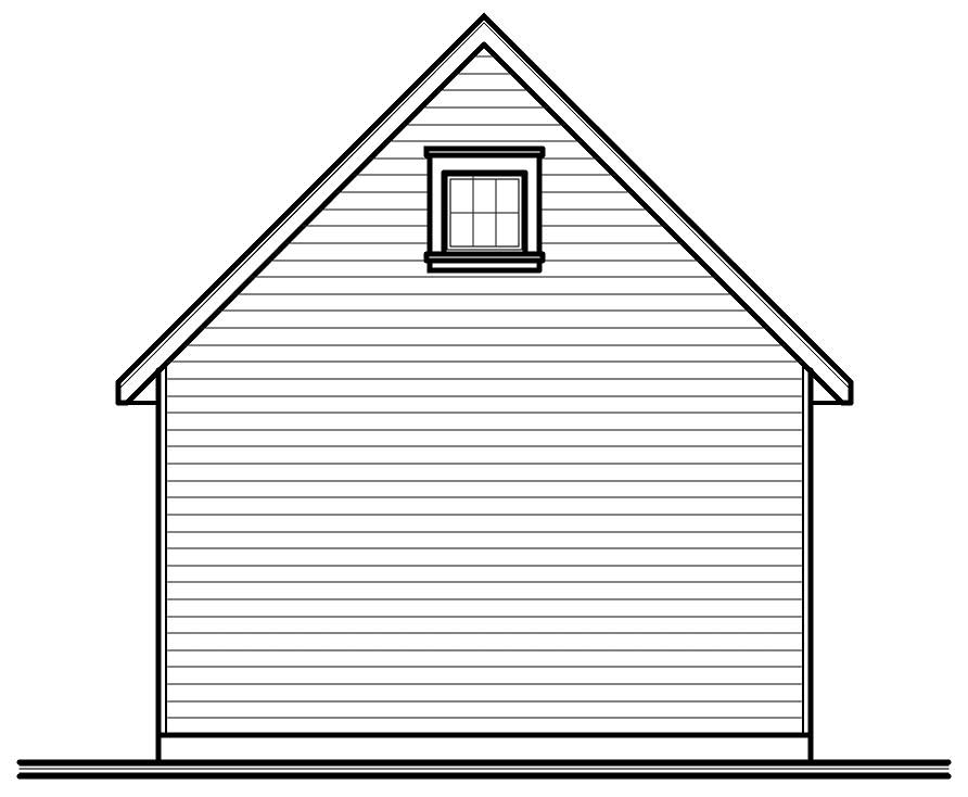 Home Plan Rear Elevation of this 0-Bedroom,352 Sq Ft Plan -126-1078