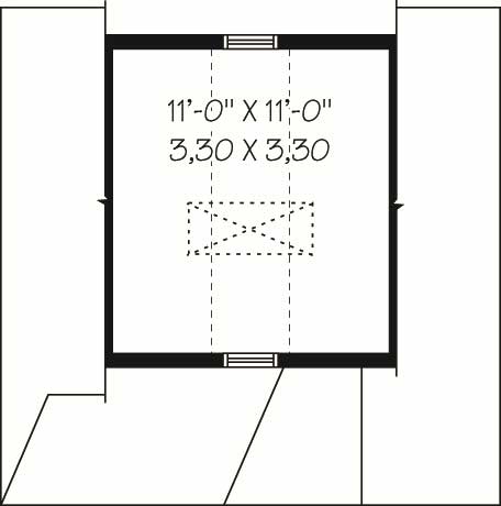 Floor Plan Second Story of Specialty Plan #126-1078