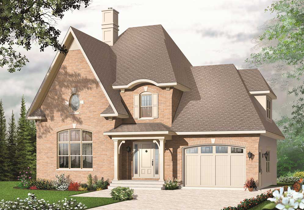 Here's a computer rendering for these Victorian House Plans.