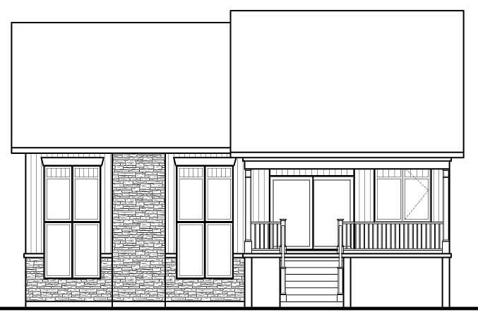 Home Plan Rear Elevation of this 3-Bedroom,2679 Sq Ft Plan -126-1083