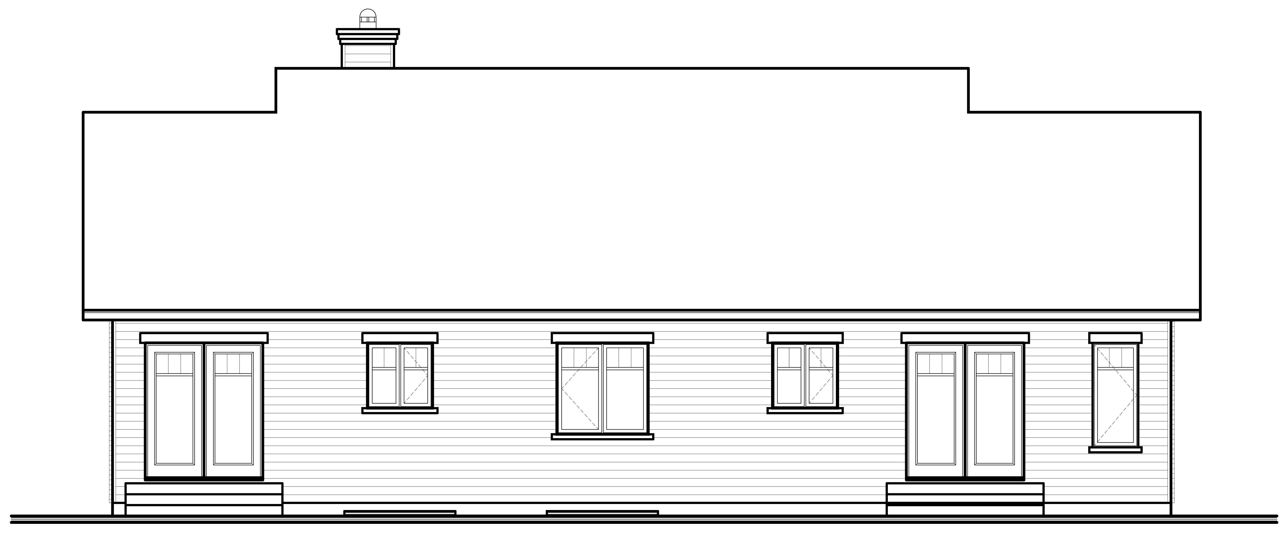 Home Plan Rear Elevation of this 3-Bedroom,2005 Sq Ft Plan -126-1089