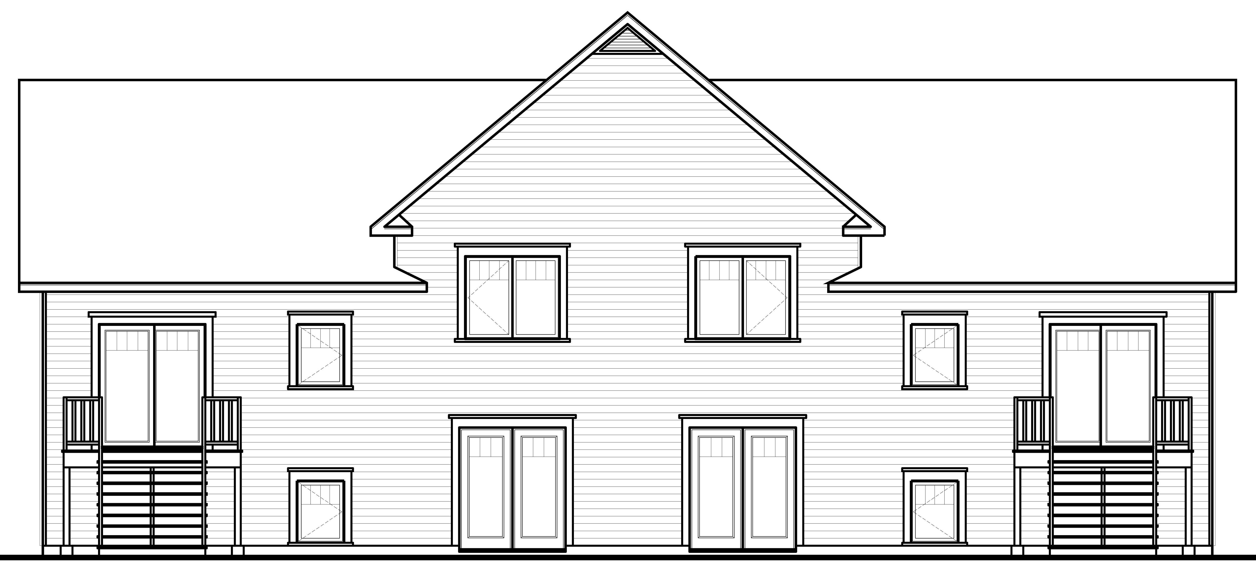 Home Plan Rear Elevation of this 3-Bedroom,3498 Sq Ft Plan -126-1094