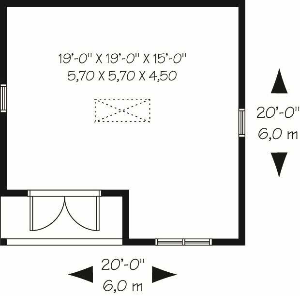 Floor Plan First Story of Specialty Plan #126-1097