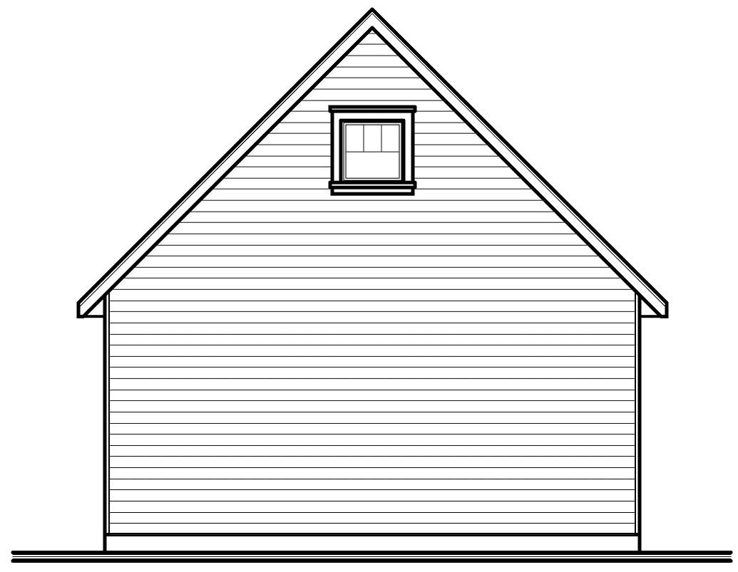 Home Plan Rear Elevation of this 0-Bedroom,587 Sq Ft Plan -126-1097