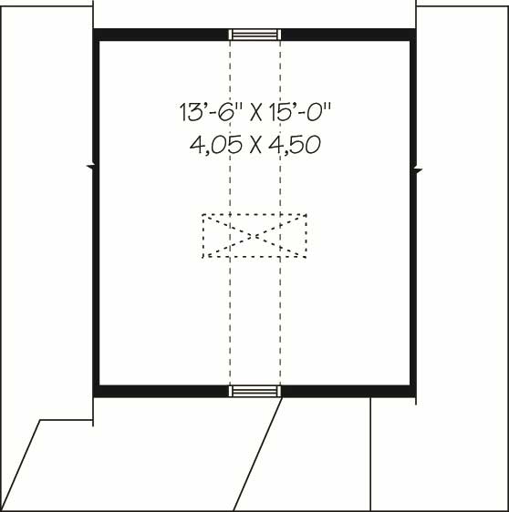 Floor Plan Second Story of Specialty Plan #126-1097