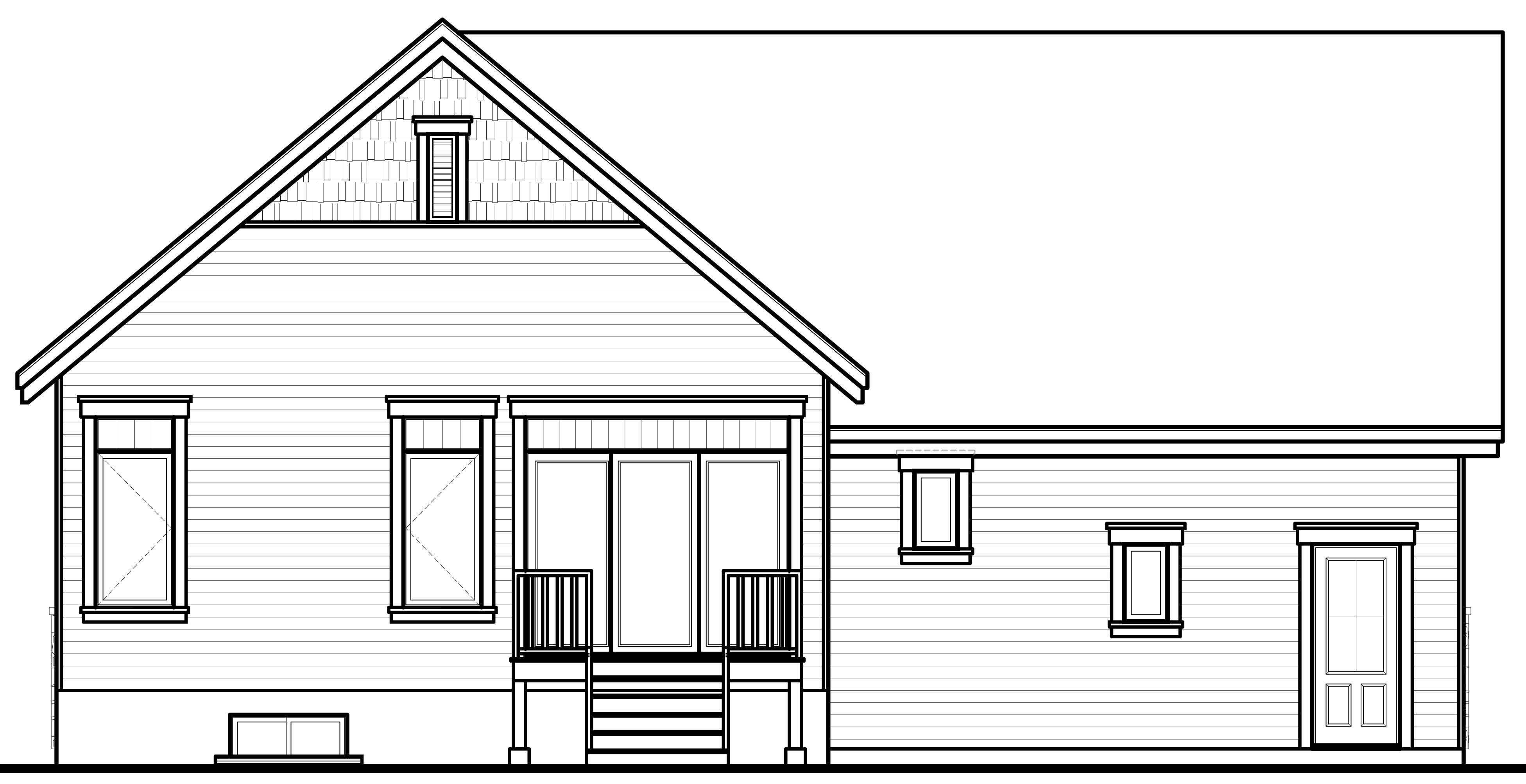 Home Plan Rear Elevation of this 3-Bedroom,1664 Sq Ft Plan -126-1115