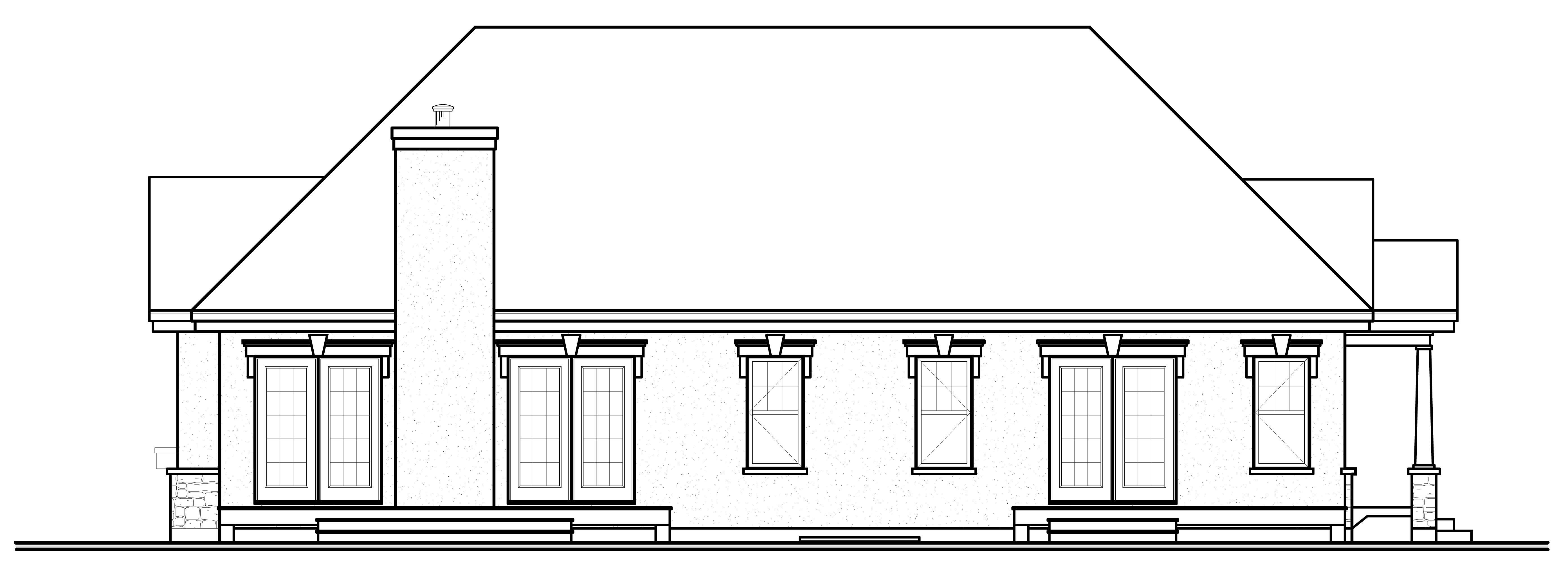 Home Plan Rear Elevation of this 3-Bedroom,2238 Sq Ft Plan -126-1118