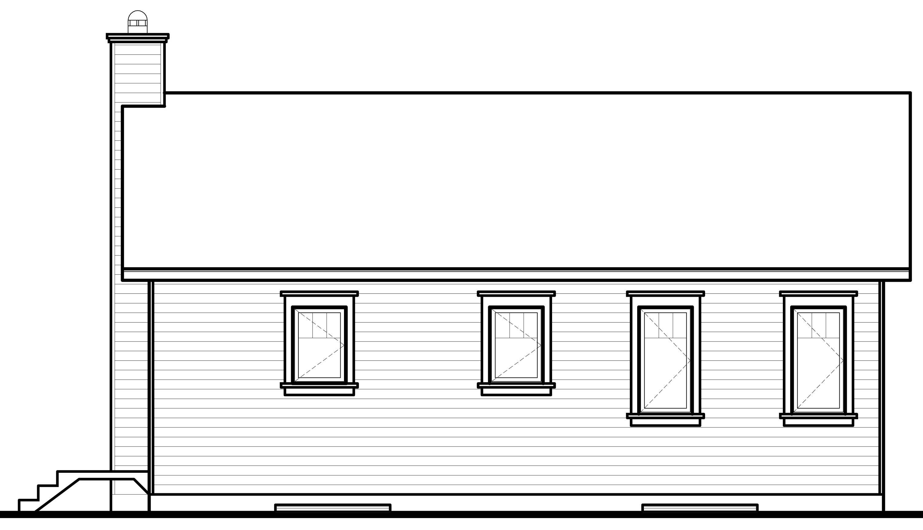 Home Plan Rear Elevation of this 2-Bedroom,896 Sq Ft Plan -126-1120