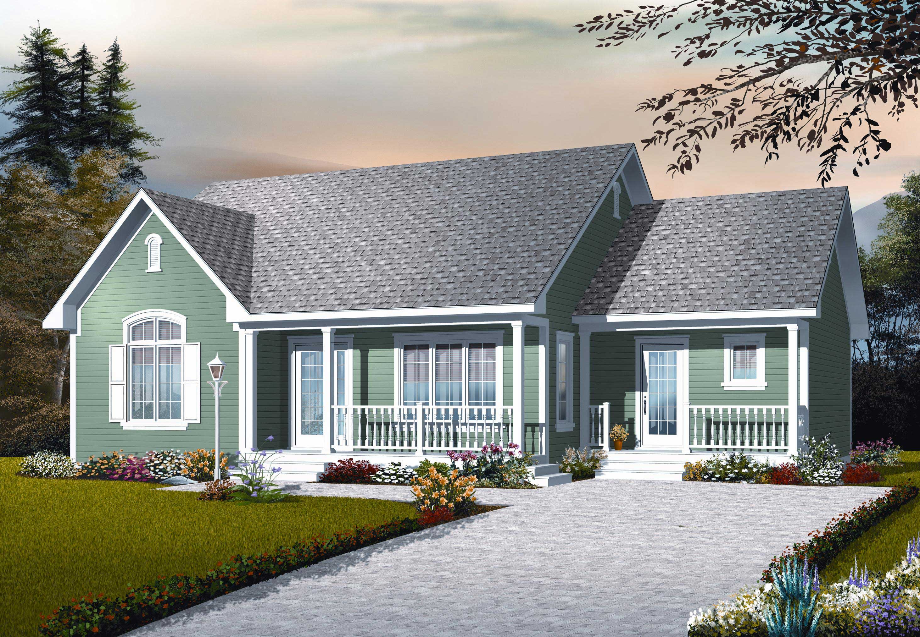 This is the first elevation of these Small Houseplans.