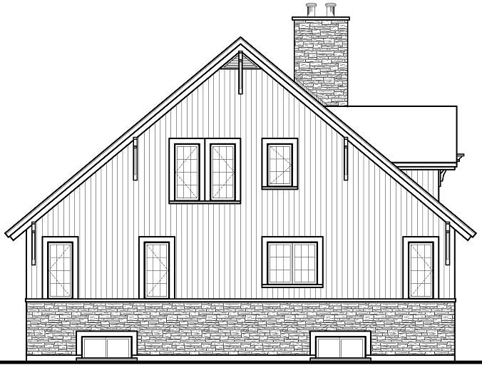 Home Plan Front Elevation of this 3-Bedroom,3167 Sq Ft Plan -126-1128
