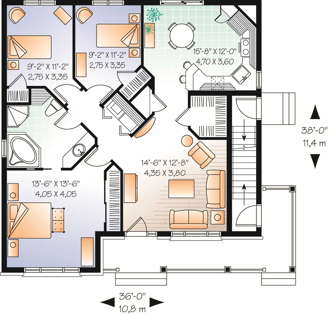 Floor Plan First Story of Multi-Unit Plan #126-1141