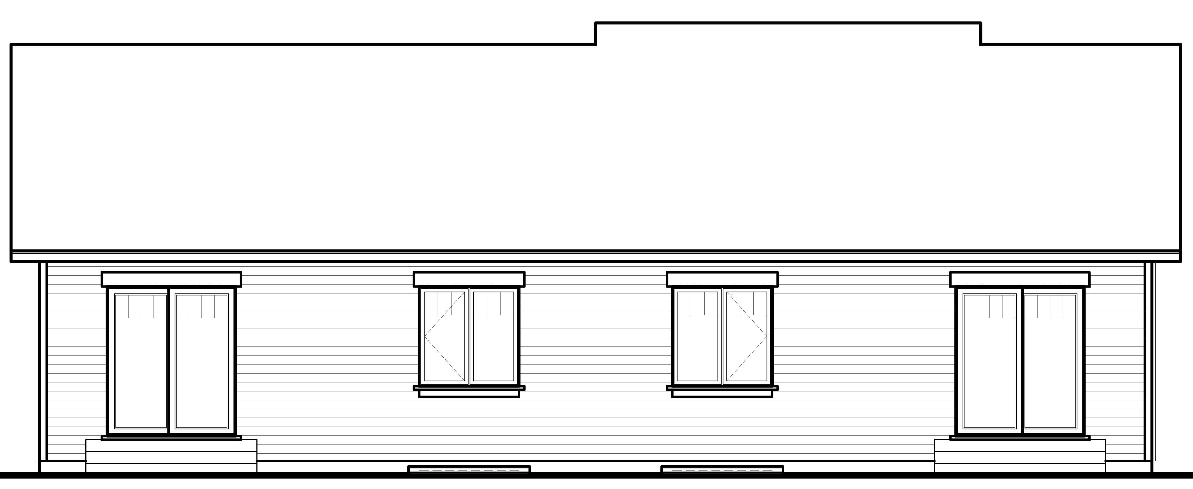 Home Plan Rear Elevation of this 2-Bedroom,1872 Sq Ft Plan -126-1149