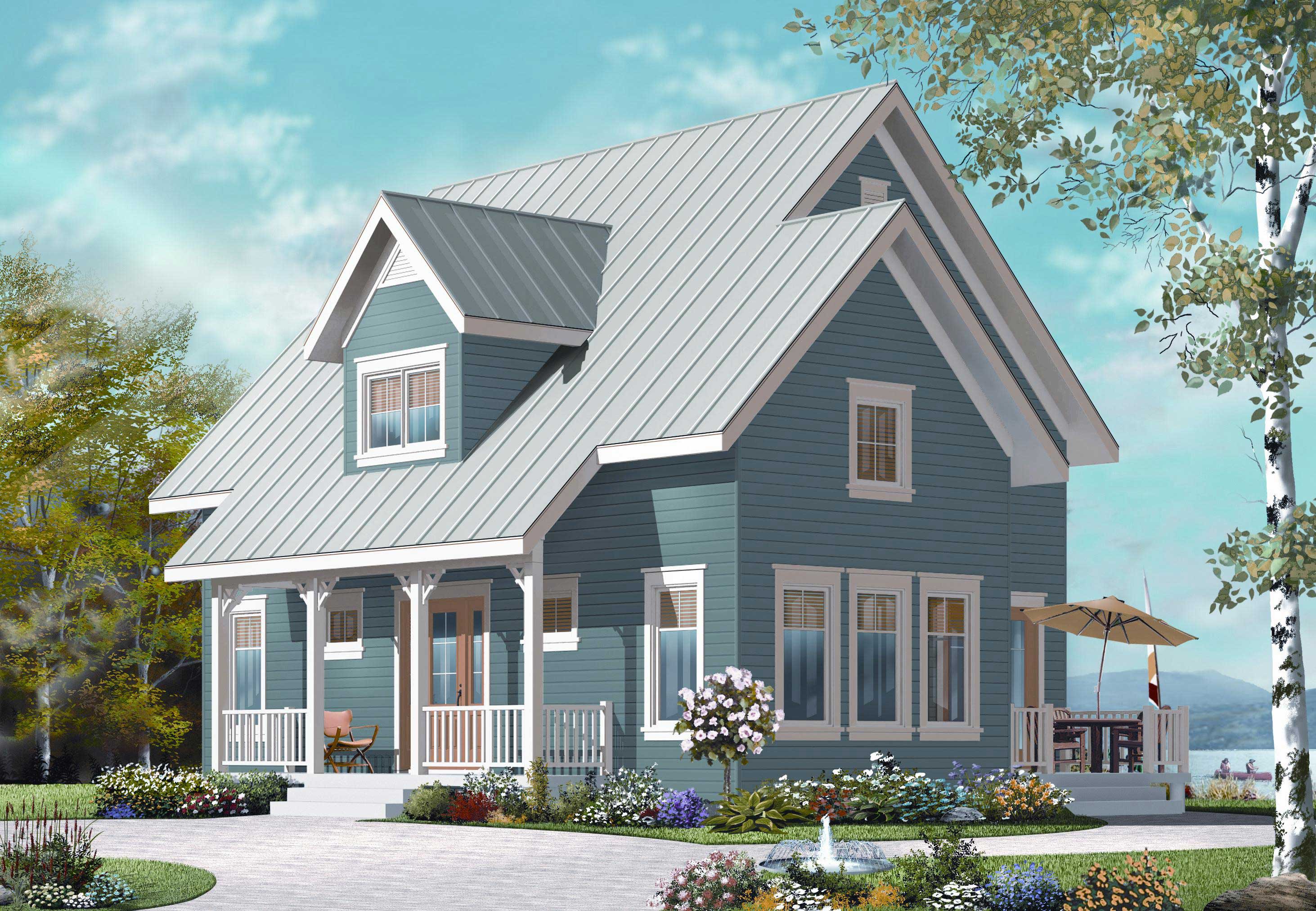 Front elevation of Country home (ThePlanCollection: House Plan #126-1153)