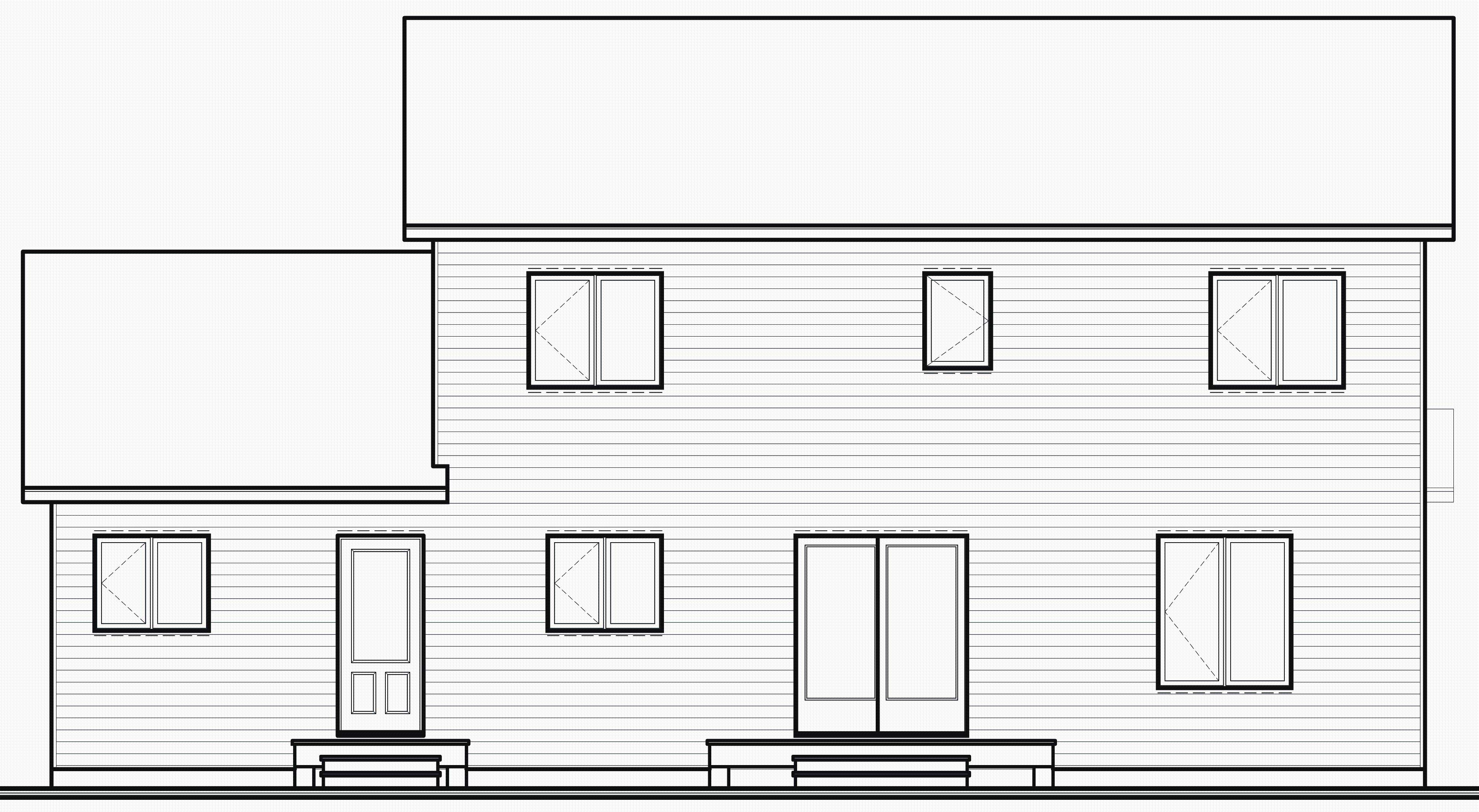 Home Plan Rear Elevation of this 4-Bedroom,2261 Sq Ft Plan -126-1157