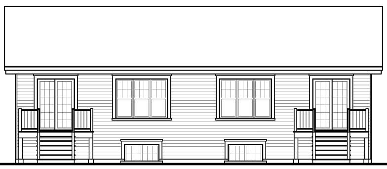 Home Plan Rear Elevation of this 3-Bedroom,3265 Sq Ft Plan -126-1158