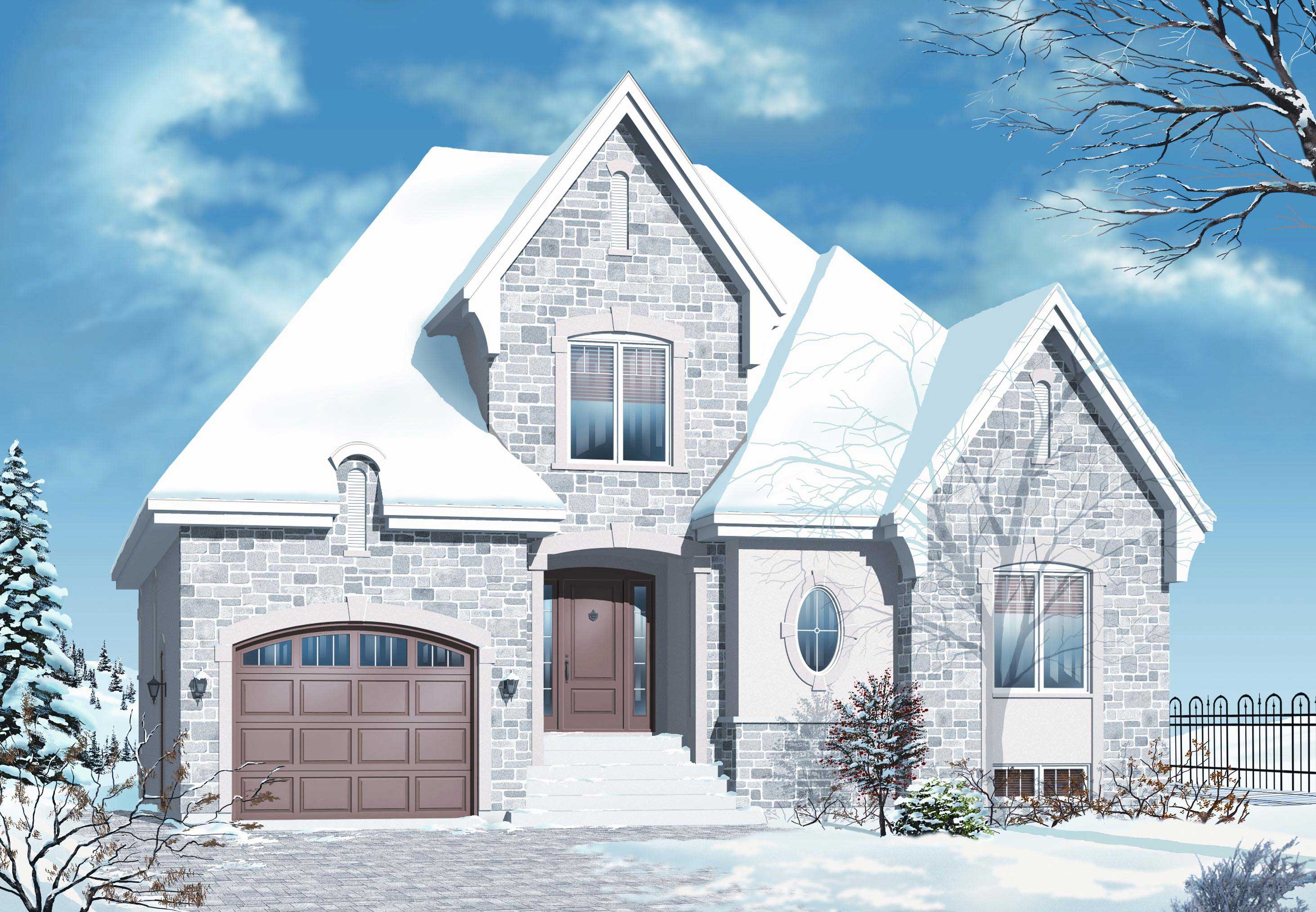 Front view of this 3-Bedroom, 1798 Sq Ft Plan - 126-1160