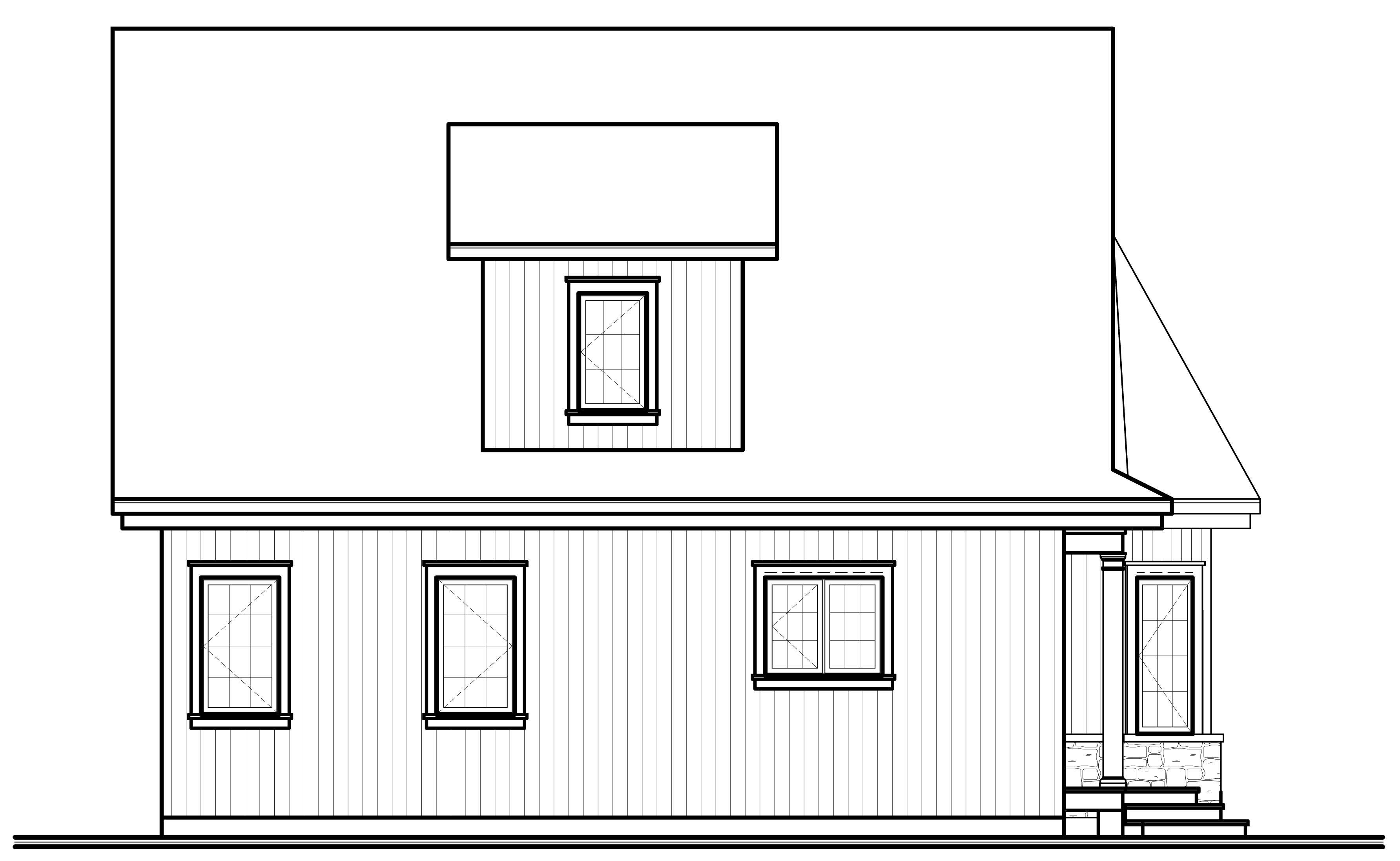 Home Plan Rear Elevation of this 3-Bedroom,1534 Sq Ft Plan -126-1162