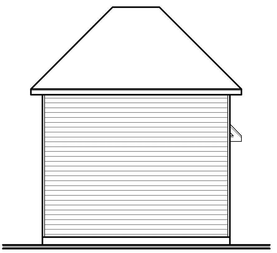 Home Plan Rear Elevation of this 0-Bedroom,416 Sq Ft Plan -126-1166