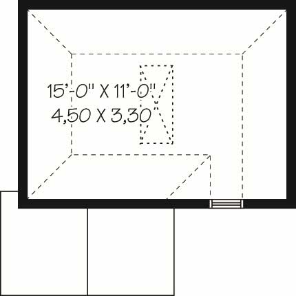 Floor Plan Second Story of Specialty Plan #126-1166
