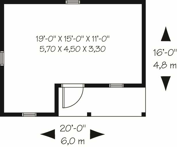 Floor Plan First Story of Specialty Plan #126-1167
