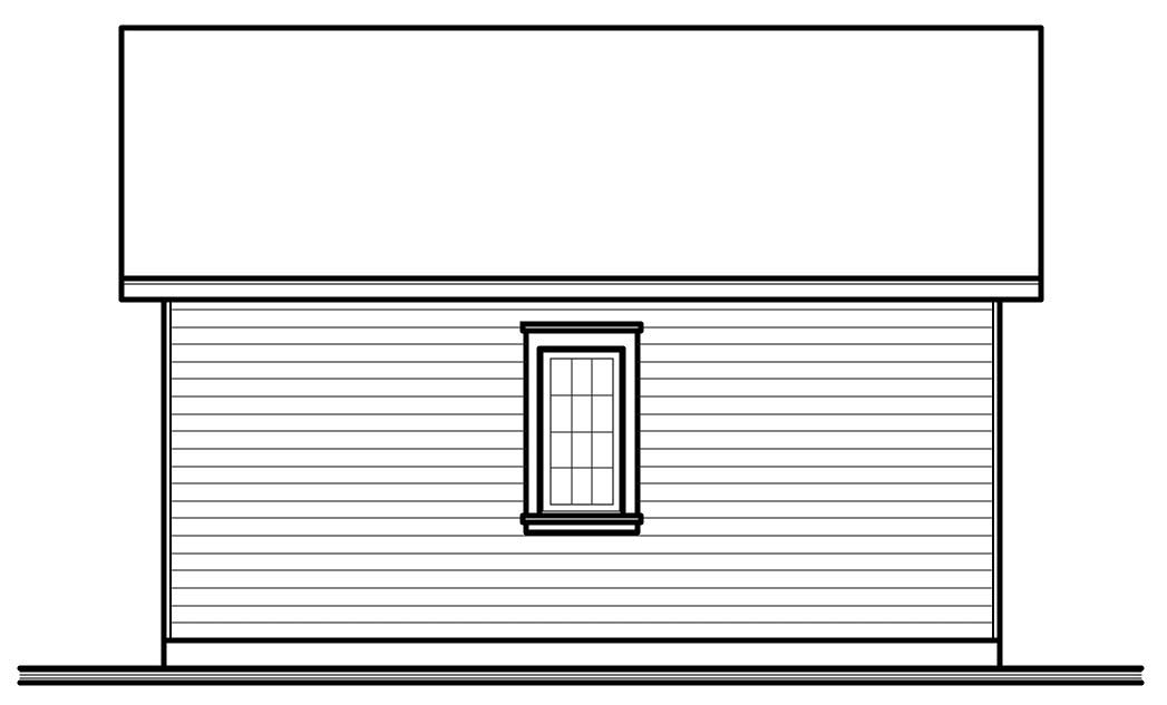 Home Plan Rear Elevation of this 0-Bedroom,272 Sq Ft Plan -126-1167