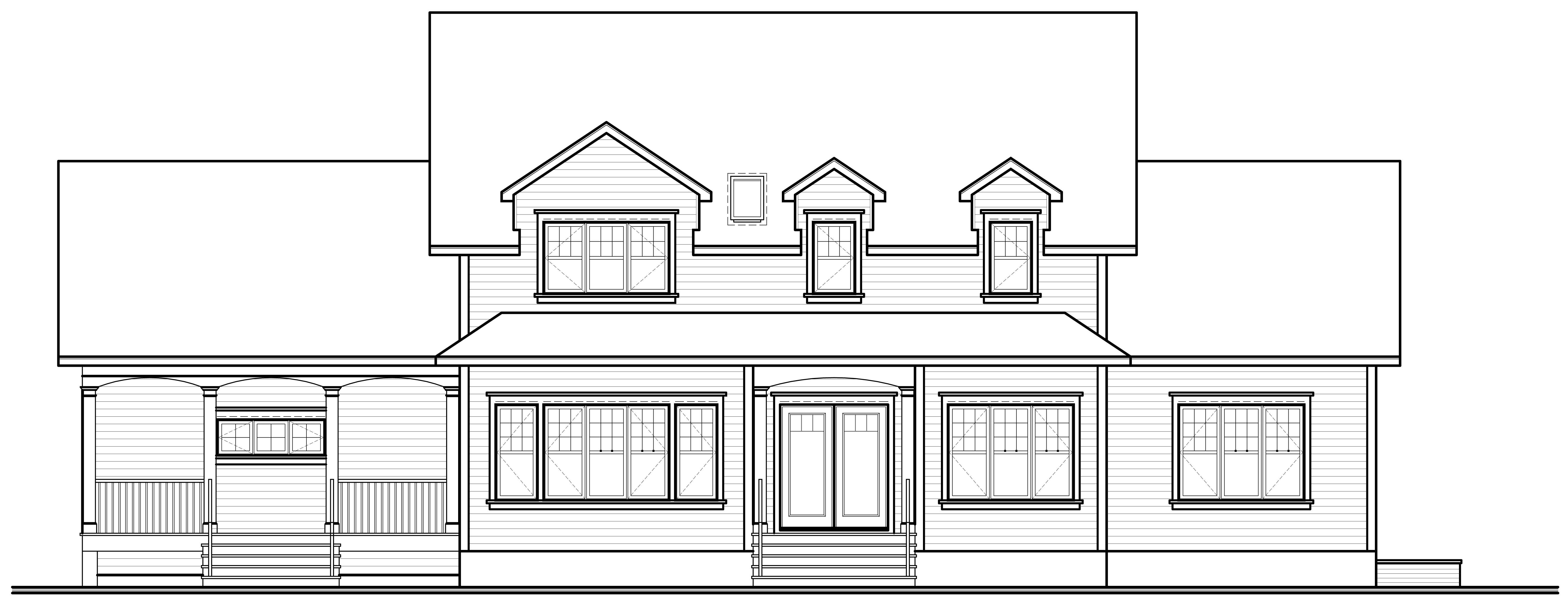 Home Plan Rear Elevation of this 5-Bedroom,3126 Sq Ft Plan -126-1168