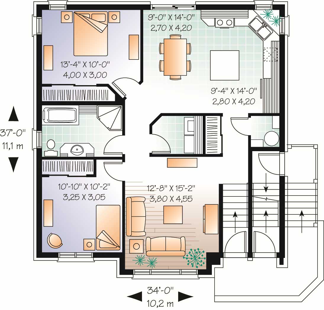Floor Plan First Story of Multi-Unit Plan #126-1169