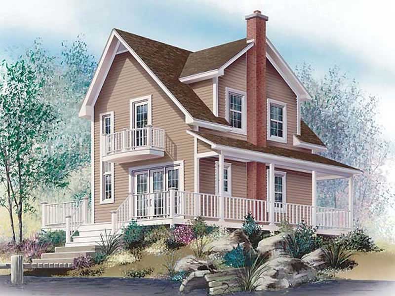 Right Side View of this 3-Bedroom, 1002 Sq Ft Plan - 126-1218