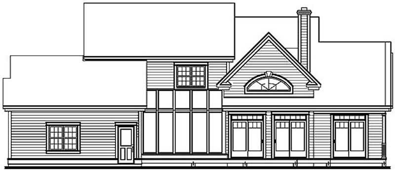 Home Plan Rear Elevation of this 4-Bedroom,2867 Sq Ft Plan -126-1224