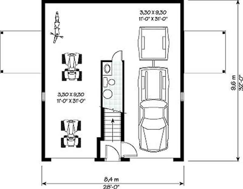 Floor Plan First Story of Country Plan #126-1237