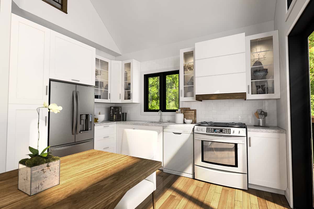 Kitchen of this 3-Bedroom, 1077 Sq Ft Plan - 126-1242